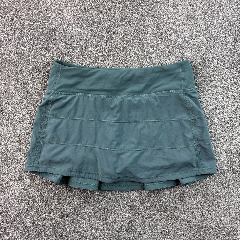 Lululemon Pace Rival Skirt Womens 4 Tidewater Teal Pleated Skort Tennis LW8837R